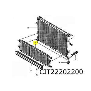 XM II / 605 7/94- (2.5TD) bijzetradiateur