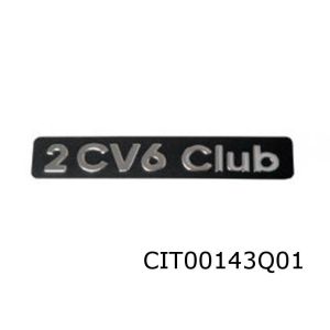 2CV Achterklep Logo Club