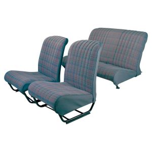 ecossais stof - bekledingsset stoel stoelrug ronde hoek met gesloten zijkant